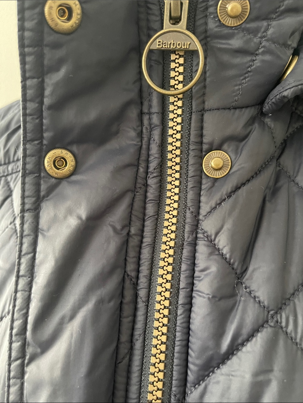 Barbour Quilted Hooded Puffer Coat - Navy - Picture 3 of 7